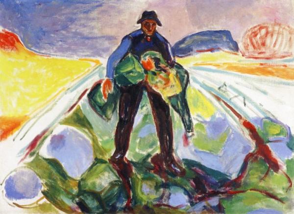 The Man In The Cabbage Field by Edvard Munch Oil Painting Reproductions
