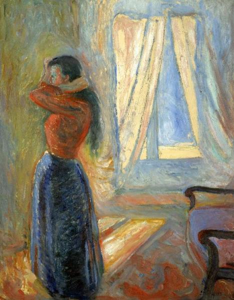Woman Looking In The Mirror by Edvard Munch