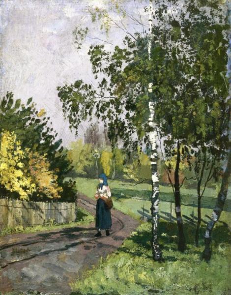 Woman On A Country Lane by Edvard Munch