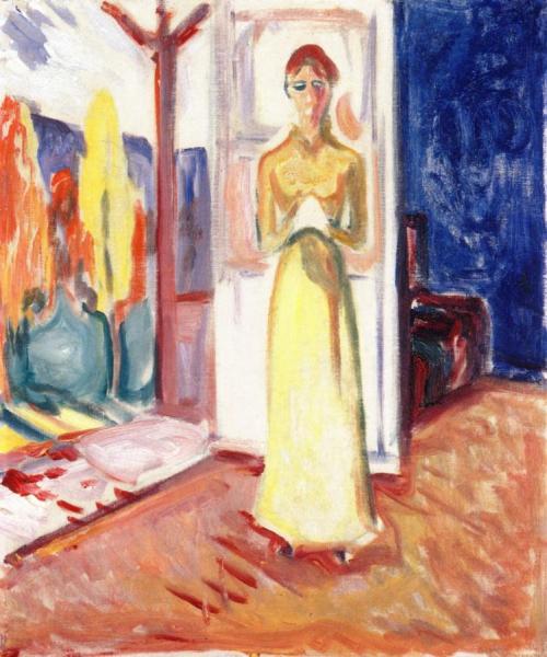 Woman Standing In The Doorway by Edvard Munch