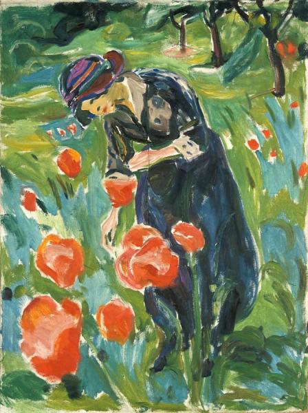 Edvard Munch Woman With Poppies