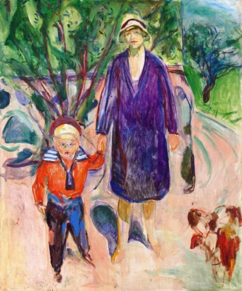 Woman With Small Boy by Edvard Munch