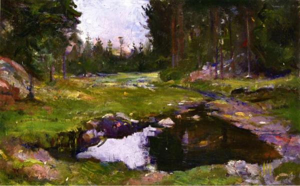 Woodland Landscape With Lake by Edvard Munch