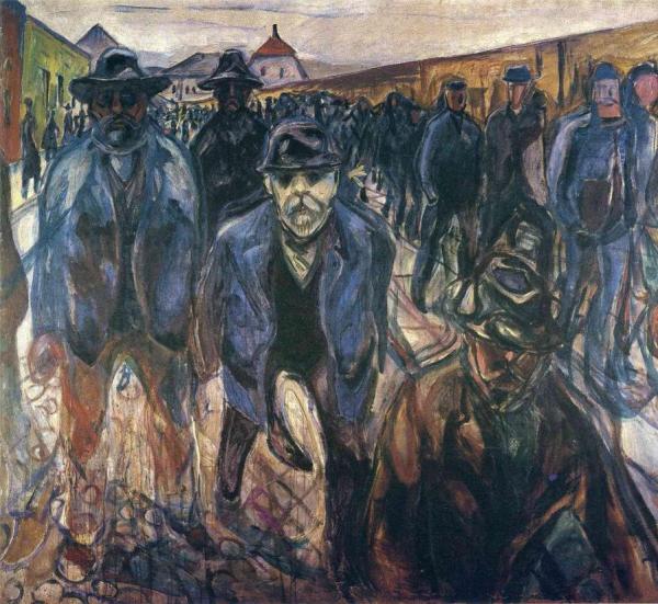 Workers On Their Way Home by Edvard Munch