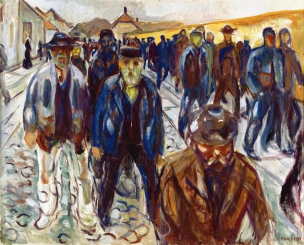 Workers On Their Way Home by Edvard Munch