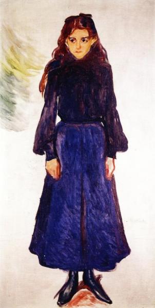 Young Girl In Bllue by Edvard Munch