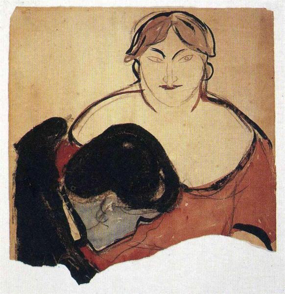 Young Man And Prostitute by Edvard Munch