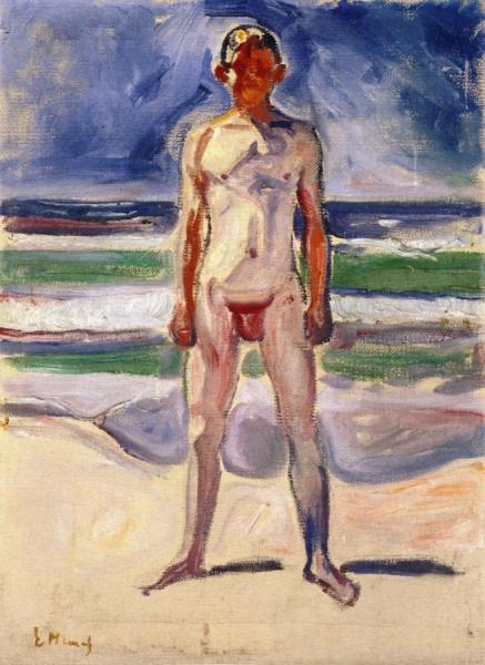 Young Man On The Beach by Edvard Munch