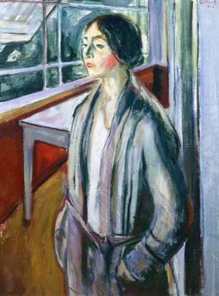 Young Woman On The Veranda by Edvard Munch
