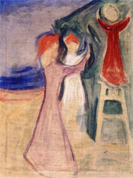 Young Woman Picking Fruit (the Reinhardt Frieze) by Edvard Munch