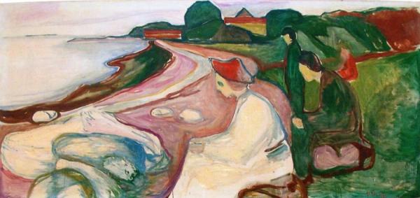 Youths On The Beach (the Freia Frieze Xii) by Edvard Munch