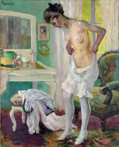 Girl In The Dressing Room by Edward Alfred Cucuel Oil Painting Reproductions