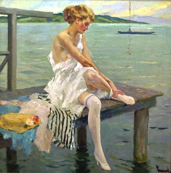 Edward Alfred Cucuel On A Pier