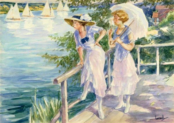Edward Alfred Cucuel Regatta On The Lake