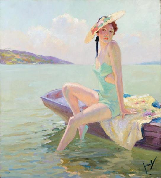 The Bathing Hour by Edward Alfred Cucuel Oil Painting Reproductions