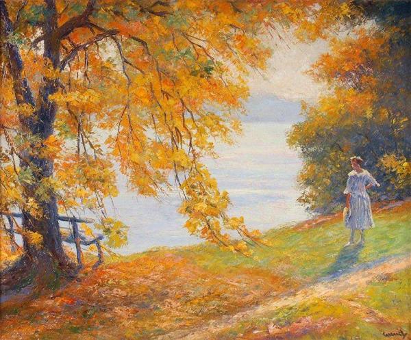 Edward Alfred Cucuel Woman At The Lake