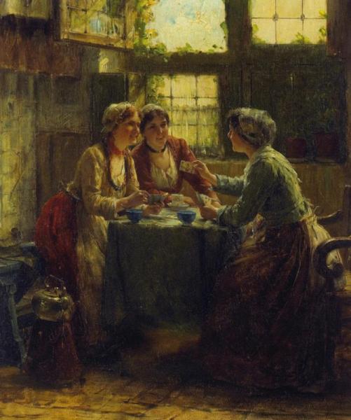 Card Players by Edward Antoon Portielje