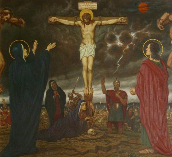 Jesus Dies Upon The Cross by Edward Arthur Fellowes Prynne Oil Painting Reproductions
