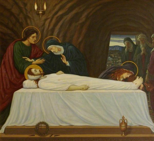 Jesus Is Laid In The Tomb by Edward Arthur Fellowes Prynne Oil Painting Reproductions