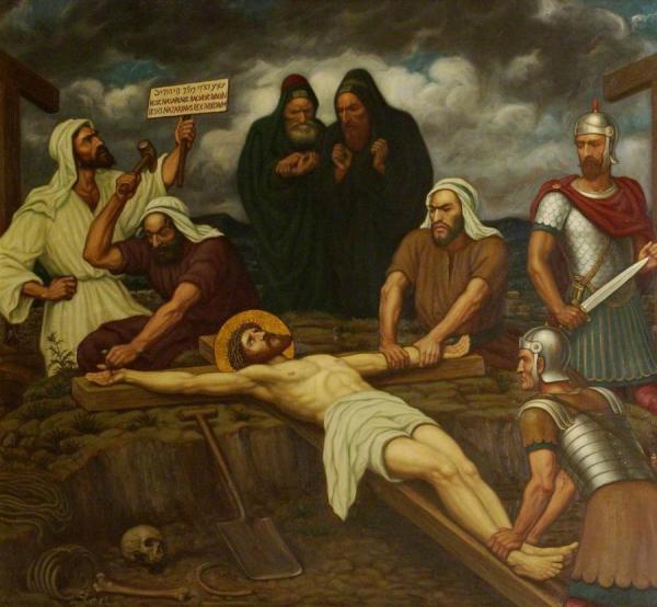 Jesus Is Nailed To The Cross by Edward Arthur Fellowes Prynne Oil Painting Reproductions