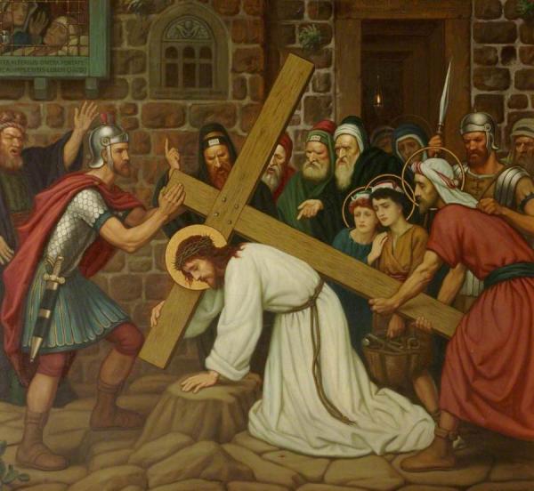 Simon Helps To Bear The Cross by Edward Arthur Fellowes Prynne Oil Painting Reproductions