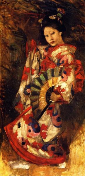 Dancing Geisha by Edward Atkinson Hornel Oil Painting Reproductions