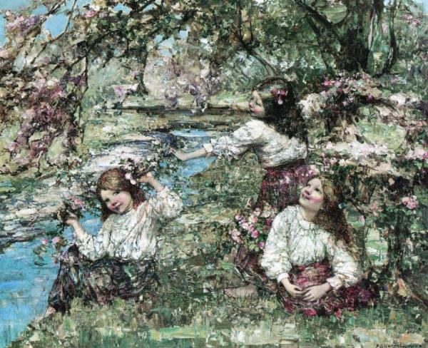 Springtime by Edward Atkinson Hornel