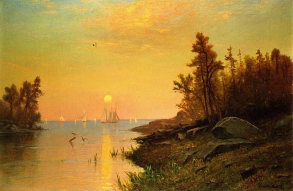 Sunset From The Inlet by Edward B. Gay