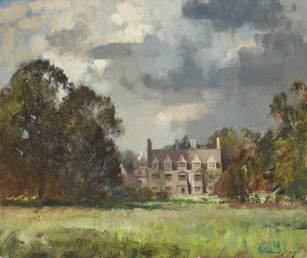 Anglesey Abbey By Day, Spring 1949 by Edward Brian Seago Oil Painting Reproductions