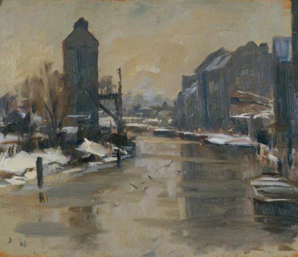 The Frozen River, Norwich by Edward Brian Seago Oil Painting Reproductions