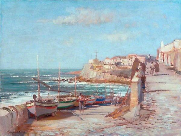 The Ramp At Ericeira by Edward Brian Seago Oil Painting Reproductions