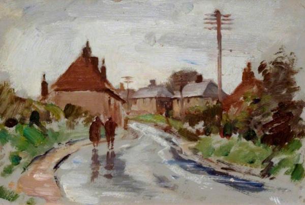 The Wet Road by Edward Brian Seago Oil Painting Reproductions