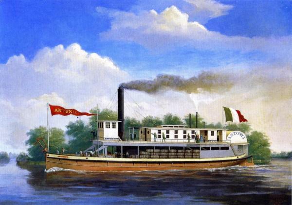 The Steamboat Antonia On The Rio Grande by Edward Everard Arnold