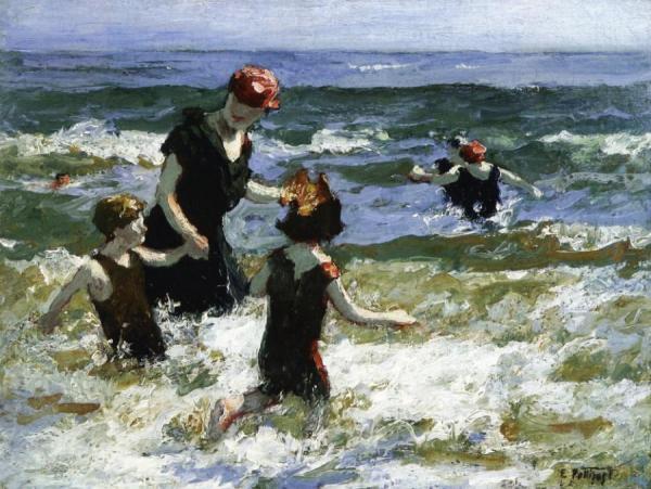 A Timid Bather by Edward Henry Potthast