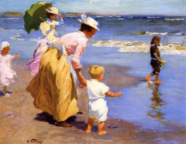 At The Beach by Edward Henry Potthast