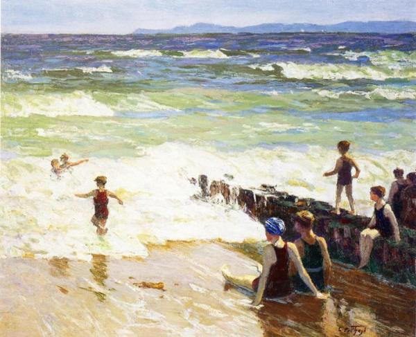 Bathers By The Shore by Edward Henry Potthast