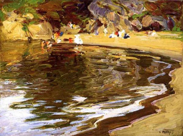 Bathers In A Cove by Edward Henry Potthast