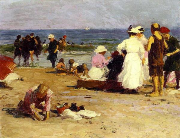 Bathers In The Surf by Edward Henry Potthast