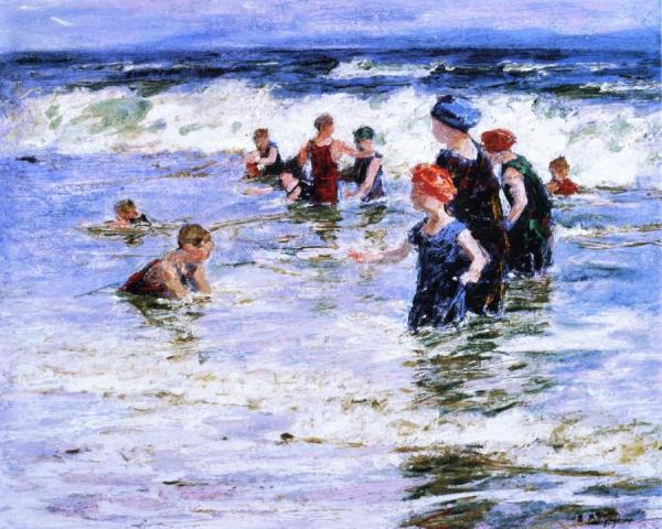 Edward Henry Potthast Beach Scene