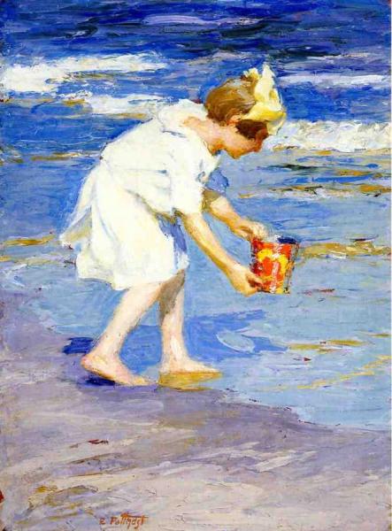 Brighton Beach by Edward Henry Potthast Oil Painting Reproductions