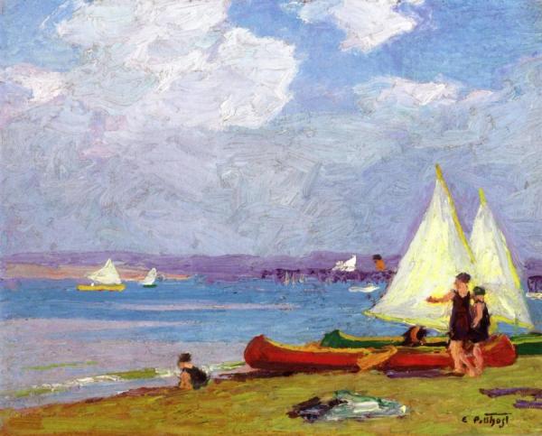 Canoeing by Edward Henry Potthast
