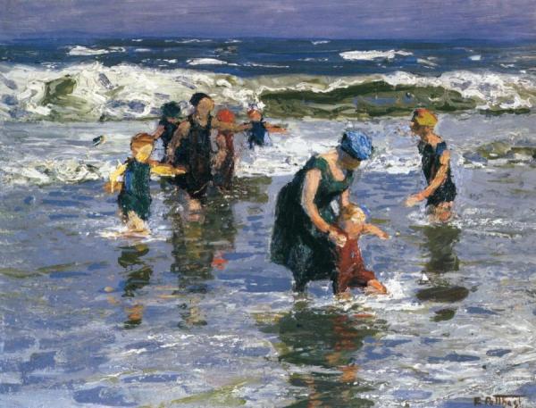 In The Surf by Edward Henry Potthast