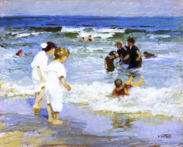 Playing In The Water by Edward Henry Potthast