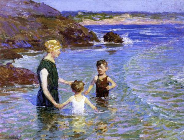 Summer Wading by Edward Henry Potthast