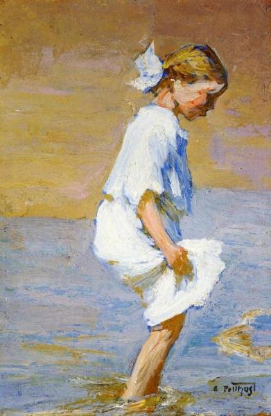 Wading At The Shore by Edward Henry Potthast