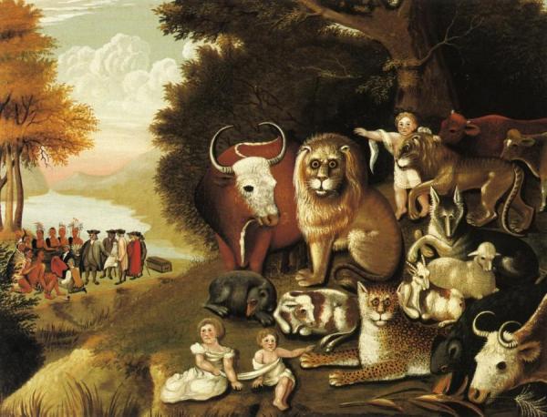 A Peaceable Kingdom by Edward Hicks Oil Painting Reproductions
