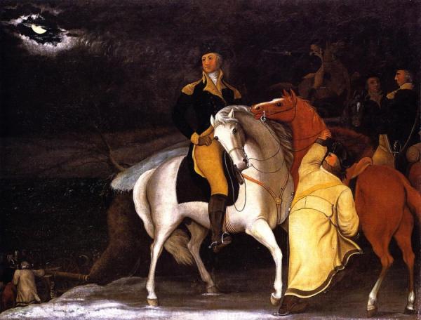 George Washington With His Army Crossing The Delaware by Edward Hicks