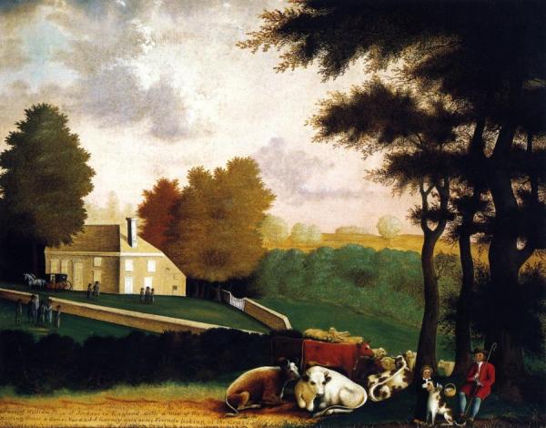 Grave Of William Penn At Jordans In England by Edward Hicks
