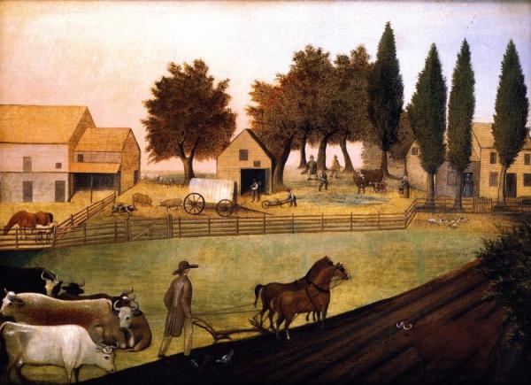 Residence Of Thomas Hilborn by Edward Hicks