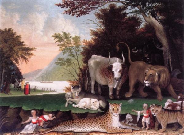 The Peaceable Kingdom by Edward Hicks Oil Painting Reproductions